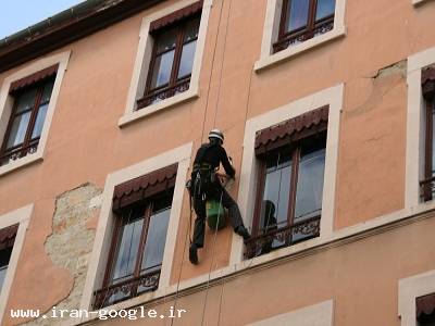 عایق کاری-رنگ آمیزی نمای ساختمان در ارتفاع (دسترسی با طناب)