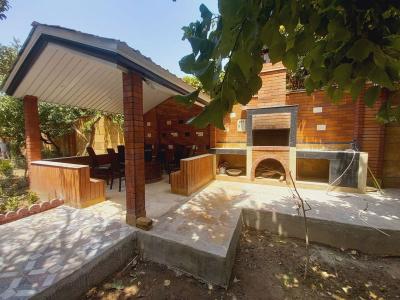 سقف آلاچیق-1500 متر باغ ویلا محوطه سازی شده در شهریار