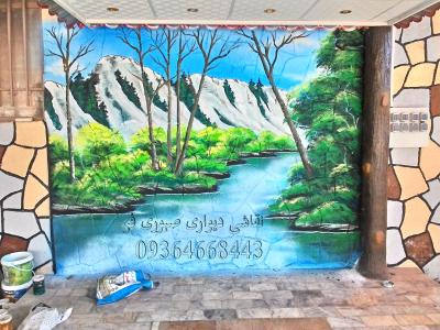 نیم‌گلدان دیواری-نقاشی دیواری در مشهد پذیرفته می شود