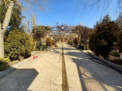 نمای چوب و آجر-1175 متر باغ ویلای لوکس و سرسبز در شهریار