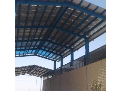 سوله تولیدی-اجرای سقف سوله باپوشش ورق رنگی وپانل