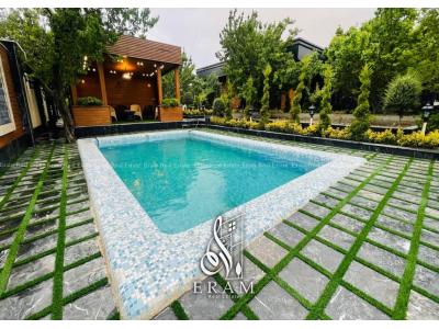 نورپردازی ویلا-715 متر باغ ویلا زیبا در لم آباد ملارد