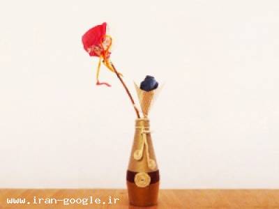 بطری-گلدان تزئینی /طرح کاموا