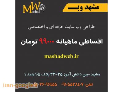 وب سایت اختصاصی-طراحی وب سایت اختصاصی اقساطی در مشهد